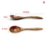 Style japonais soupe cuillre a caf manche long cuillre en bois outil de cuisson desserts salade vaisselle ...