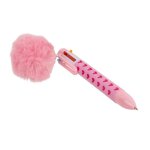 Stylo 6 couleurs pompon c�ur 14cm