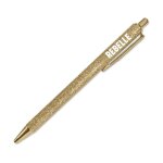 Stylo bille paillettes rebelle 14cm or