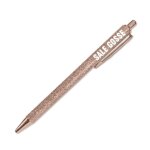 Stylo bille paillettes sale gosse 14cm or rose