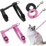 Subzonal - lot de 2 harnais r�glables en nylon pour chat avec laisse - collier pour chaton, chiot, lapin ...