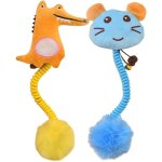Subzonal - lot de 2 jouets pour chats a l'herbe a chat - corde a m�cher et peluche interactive, r�duit ...