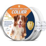 Subzonal - 2 pices collier anti puces pour chien, 65cm rglable et impermable, elimine puces, tiques, ...