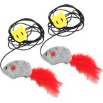 Subzonal - 2 pi�ces jouet pour chat interieur, interactif jeux souris tail et chats jouets de peluche ...