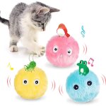 Subzonal - lot de 3 balles interactives pour chat avec son jouet pour chaton jouet en peluche, jouet ...