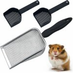 Subzonal - lot de 3 pelles a liti�re pour chat en acier inoxydable - pour hamster, reptiles, reptiles, ...