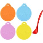 Subzonal - lot de 4 couvercles universels en silicone pour botes de nourriture pour animaux, conservation ...