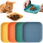 Subzonal - 4 pi�ces gamelles pour chat, gamelles pour chat, assiette carr�e plate pour chat, gamelle ...