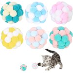 Subzonal - 6 pcs balle interactive chat jouet boules, petite balle en jouets chat interieur en peluche ...