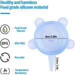 Subzonal - lot de 8 couvercles de botes de nourriture pour chat, couvercle en silicone extensible diamtre ...