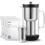 Subzonal - aarke purifier, carafe filtrante en verre et acier inoxydable (2, 4 l / 10 tasses) + lot de ...