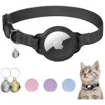 Subzonal - airtag collier extensible pour chat avec support apple air tag et clochette, design ultra ...