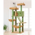 Subzonal - arbre a chat, 146cm stable arbre a chat pour maine coon avec 7 poteaux a griffer, 2 plateformes, ...