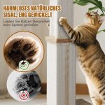 Subzonal - arbre a chat de 78 cm haut, tronc en sisal naturel, stable griffoir pour chat avec balle en ...