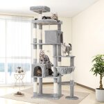 Subzonal - arbre a chat grandes xxl, arbres a chats gant hauteur 213 cm avec 2 niches, plateformes, ...