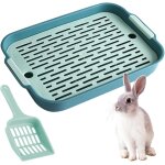 Subzonal - bac a liti�re pour lapin avec pelle - petite liti�re en plastique avec grille - pour lapin, ...