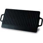 Subzonal - baumalu, plancha en fonte 38 cm utilisable des deux cts, noir, idale pour gaz et four, ...