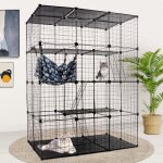 Subzonal - cage pour chat interieur, enclos pour chat avec hamac a bricoler soi - m�me cage pour chat ...