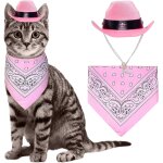 Subzonal - chapeau de cowboy rose pour chat costume de cowboy pour animaux mini chapeau de cow - boy ...