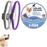 Subzonal - colliers anti - puces et anti - tiques naturels pour chiens, 3 pices, repoussent les poux ...