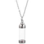 Subzonal - collier commmoratif acier inoxydable et verre pour cendres animaux de compagnie pendentif ...
