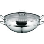 Subzonal - ensemble 4 pièces wok 36 cm, base universelle transtherm, inox cromargan, induction et four, ... Subzonal - ensemble 4 pièces wok 36 cm, base universelle transtherm, inox cromargan, induction et four, ...