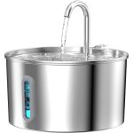 Subzonal - fontaine a eau chat acier inoxydable: fontaine a eau pour chat ultra - calme - 2, 2l distributeur ...