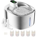 Subzonal - fontaine a eau chat inox sans fil en acier, 4l fontaine pour chat avec capteur automatique, ... Subzonal - fontaine a eau chat inox sans fil en acier, 4l fontaine pour chat avec capteur automatique, ...