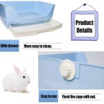 Subzonal - grand bac a litire pour lapin, toilettes d'angle avec tiroir pour hamster, cochon d'inde, ...