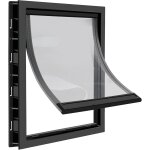 Subzonal - grand chatiere pour chien avec rabat magntique transparent doux et panneau de fermeture a ...
