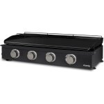 Subzonal - h. koenig plancha plx1042 au gaz 4 brleurs u acier inoxydable, plaque cuisson fonte emaille, ...