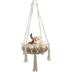 Subzonal - hamac pour chat en macram, lit balanoire pour chat, nid suspendu tricot a la main