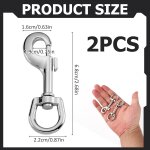 Subzonal - inox 2 pices mousqueton pivotant robuste - mousqueton laisse chien et chat, sac a dos de ...