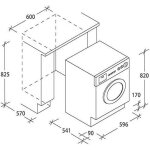 Subzonal - lave linge encastrable cbw 48 twme - s, 8 kgs, 1400 tr / mn
