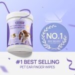 Subzonal - lingettes pour oreilles de chien 50 units, nettoyantes pour chiens et chats, soulagent les ...