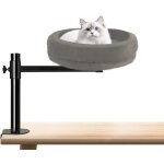 Subzonal - lit pour chat rotatif a 360 pour bureau, sans perage et rglable en hauteur, maison pour ...