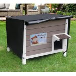 Subzonal - maison pour chat 100 % entirement isole avec 6 cts en mousse, niche pour chat rsistante ...