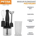 Subzonal - mixeur plongeant & batteur electrique 3 - en - 1 350w, set avec fouet / hachoir / 2 bols (700ml ... Subzonal - mixeur plongeant & batteur electrique 3 - en - 1 350w, set avec fouet / hachoir / 2 bols (700ml ...