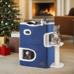 Subzonal - niche pour chat d'int�rieur avec griffoir, balle et plate - forme, lit pour chat, arbre a ...