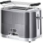 Subzonal - russell hobbs grille pain pour 2 tranches geo steel (fentes larges, 4 fonctions, grillage ...