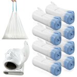 Subzonal - sacs poubelle avec poigne de transport 8 rouleaux : 160 sacs a litire pour chat autonettoyants ...