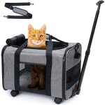 Subzonal - sac transport avec roulettes amovibles pour les petits chiens et chats, caisse de transport ... Subzonal - sac transport avec roulettes amovibles pour les petits chiens et chats, caisse de transport ...