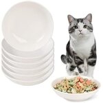 Subzonal - set de gamelle chat ceramique - lot de 6 gamelles pour chats porcelaine - assiette chat - ...