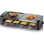 Subzonal - severin appareil Ã raclette pour 8 personnes, plaque de cuisson avec pierre naturelle et ...