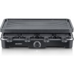 Subzonal - severin appareil  raclette pour 8 personnes, plaque de cuisson avec surface de cuisson rainure ...
