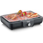 Subzonal - severin barbecue electrique 2 300 w avec grille inox, barbecue de table avec surface de cuisson ...