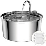 Subzonal - tomxcute fontaine a eau pour chat 3, 2 l fontaine pour chat en acier inoxydable, avec pompe ...