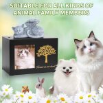 Subzonal - urne pour chien ou chat avec cadre photo - urne de avec design personnalis pour la conservation ...