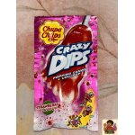 Sucette chupa chups crazy dips popping candy fraise(strawberry) 14g