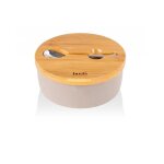 Sucrier en c�ramique - husla - 73972 - avec cuill�re - couleur blanche - style hygge